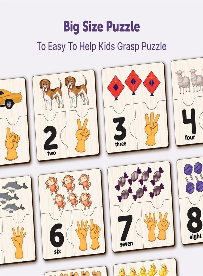 YaYplay Yay Play 1-10 Number Matching Puzzles Self-Correcting Learning Numbers Puzzles Counting Toys for Toddlers Kids Ages 3-5 - Educational Toys Preschool Learning Activities Toddler Puzzles - Image 4